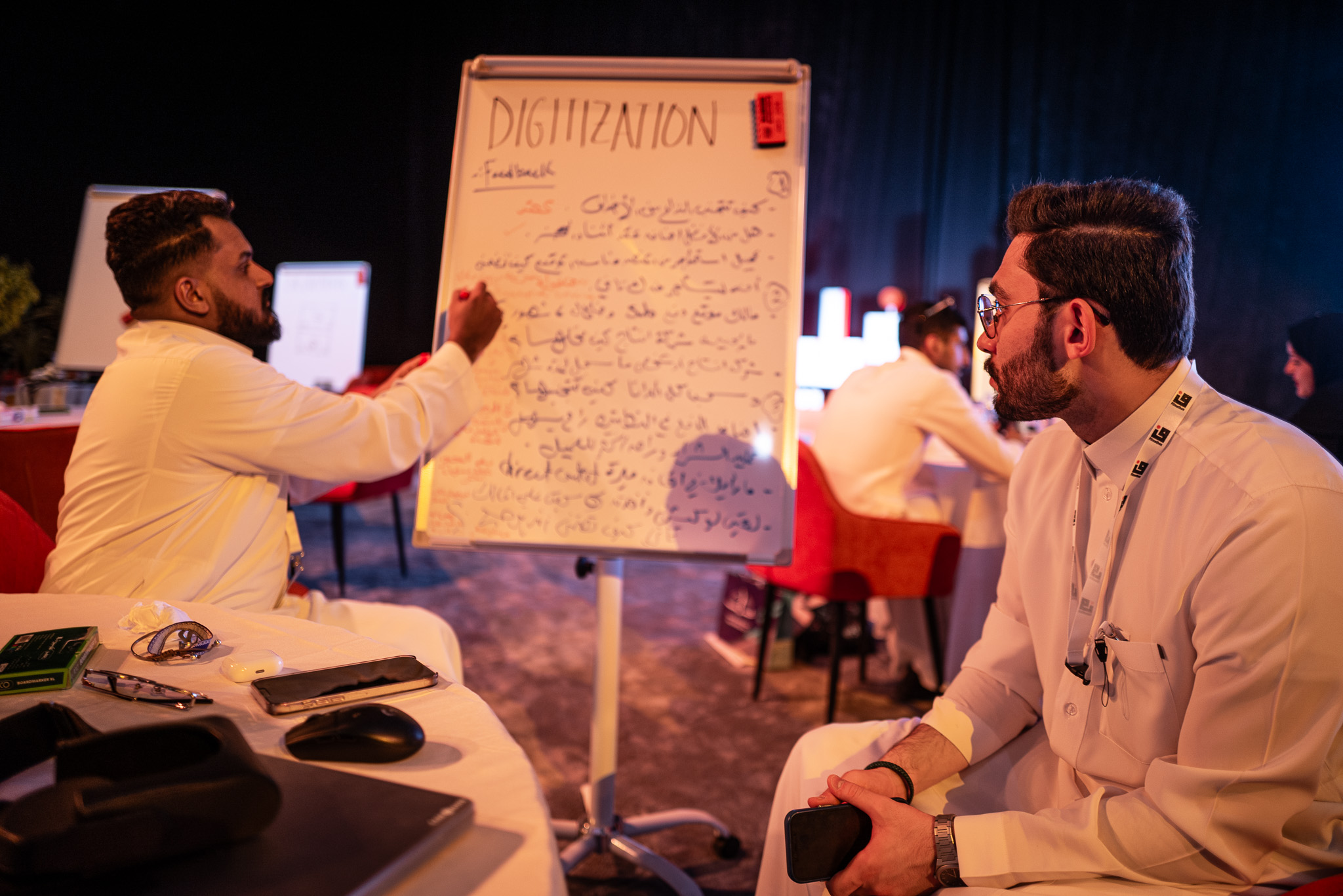 Mohammed working through a hackathon
